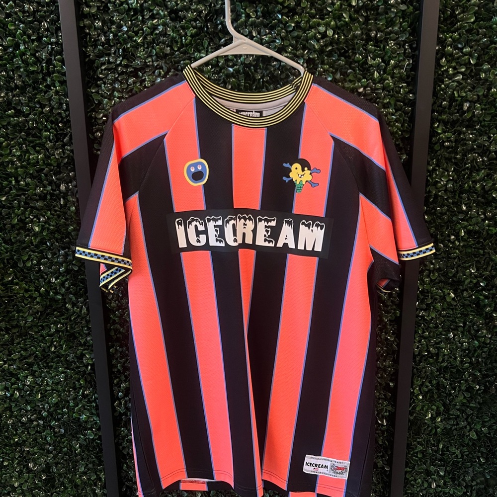 Icecream Vibrant Red and Black Striped Tee